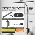Adjustable LED Desk Lamp with Gooseneck Clamp