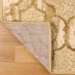 Large Beige Indoor Area Rug - Modern Geometric