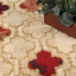 Large Beige Indoor Area Rug - Modern Geometric