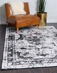 Sofia Collection Area Rug - Black/Ivory, 9' x 12