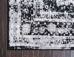 Sofia Collection Area Rug - Black/Ivory, 9' x 12