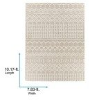 Beige Moroccan Shag Area Rug – 7'10" x 10'2
