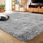 Soft Gray Area Rug for Living Room or Nursery