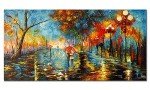 3D Hand Painted Abstract Landscape Wall Art 48x24