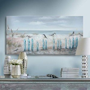 Coastal Blue Hand-Painted Ocean Wall Art