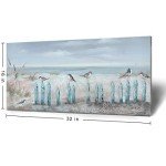 Coastal Blue Hand-Painted Ocean Wall Art