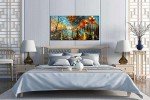 3D Hand Painted Abstract Landscape Wall Art 48x24