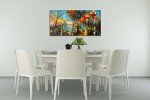 3D Hand Painted Abstract Landscape Wall Art 48x24
