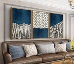 Mid Century Boho Geometric Canvas Wall Art Set