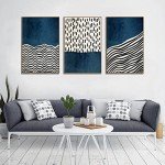 Mid Century Boho Geometric Canvas Wall Art Set