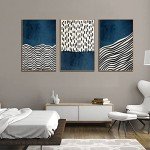 Mid Century Boho Geometric Canvas Wall Art Set