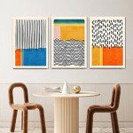 Set of 3 Midcentury Modern Wall Art Prints