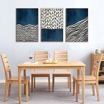 Mid Century Boho Geometric Canvas Wall Art Set