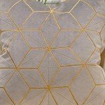 Grey Gold Plaid Throw Pillow Cover - 20 x 20 Inches