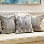 Grey Gold Plaid Throw Pillow Cover - 20 x 20 Inches