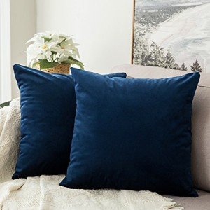 MIULEE Velvet Soft Decorative Throw Pillow Covers - 2 Pack
