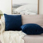 MIULEE Velvet Soft Decorative Throw Pillow Covers - 2 Pack