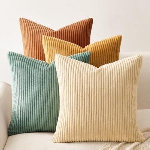 Set of 4 Soft Velvet Throw Pillow Covers