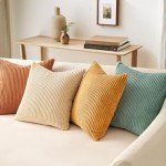 Set of 4 Soft Velvet Throw Pillow Covers