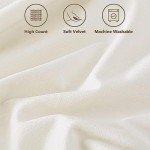 Cream Velvet Throw Pillow Covers with Pom-Poms - 2 Pack