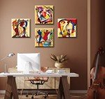 Colorful Music Wall Art - 4 Piece Canvas Set