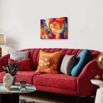 Colorful Abstract Canvas Wall Art for Living Room