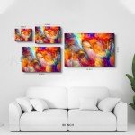 Colorful Abstract Canvas Wall Art for Living Room
