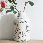 Abstract Ceramic Vase for Minimalist Home Decor