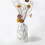 Abstract Ceramic Vase for Minimalist Home Decor