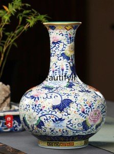 Blue and White Antique Jingdezhen Ceramic Vase