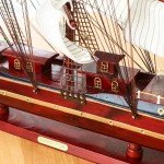 Large Wooden Sailboat Model for Home Decor