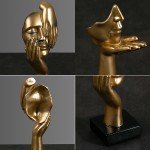 Resin Abstract Mask Statue for Home Decor