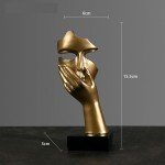 Resin Abstract Mask Statue for Home Decor