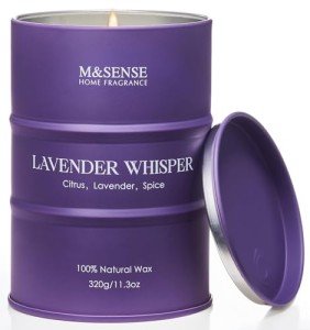 M&SENSE Lavender Soy Candle - 70 Hour Aroma