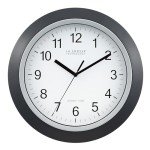 Black 12 Inch Atomic Analog Wall Clock