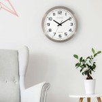 16-Inch Stainless Steel White Dial Atomic Clock