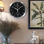 HITO 10-Inch Silent Wall Clock with Glass Cover