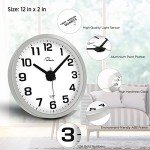 WallarGe Silent Glow in the Dark Wall Clock