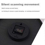 Red 12-Inch Silent Wall Clock for Home Decor