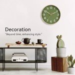 Green Silent Wall Clock - 8 Inch Modern Decor