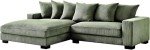 Dark Green Oversized L-Shaped Sectional Sofa Set