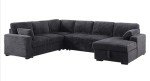 Plush U-Shaped Sleeper Sectional Sofa with Chaise