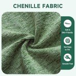 Green Chenille Modular Sectional Sofa for Living Room