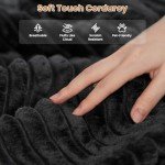 U-Shaped Modular Sectional Sofa Bed - Black