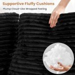 U-Shaped Modular Sectional Sofa Bed - Black