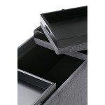 Avalon 42 Inch Rectangle Storage Ottoman in Slate Grey