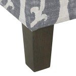 Upholstered Rectangular Storage Ottoman in Suri Blue