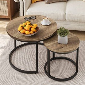 Nesting Coffee Table Set of 2 - Round Design