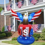 Juegoal 8FT Patriotic Inflatable for Independence Day