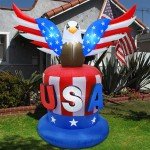 Juegoal 8FT Patriotic Inflatable for Independence Day